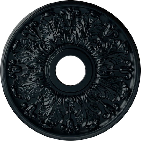Ekena Millwork Apollo Ceiling Medallion (Fits Canopies up to 5 5/8"), 16 1/2"OD x 3 5/8"ID x 1 1/8"P, Night Shade CM16APNSF